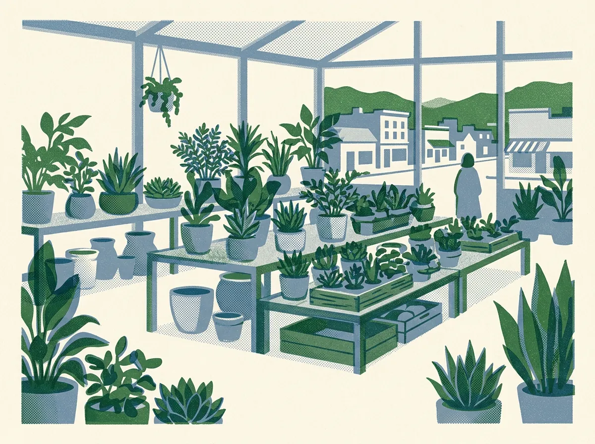 Illustration of plant nurseries in San Anselmo