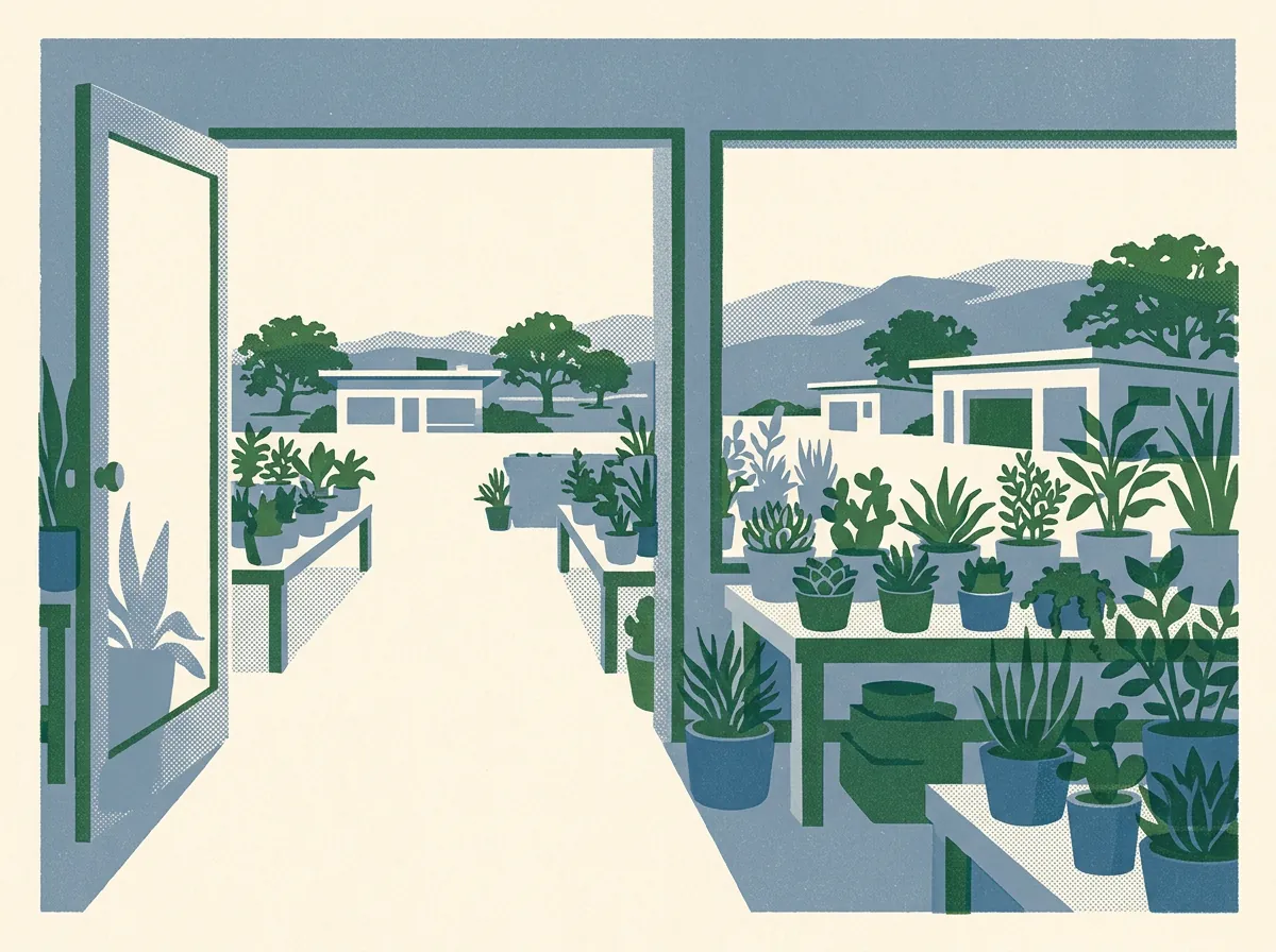 Illustration of plant nurseries in Oakland